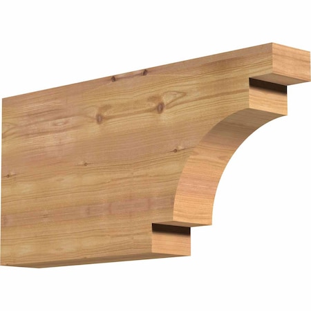 Ekena Millwork Mediterranean Smooth Rafter Tail, Western Red Cedar, 3 1/2"W x 12"H x 24"L RFT04X12X24MED00SWR
